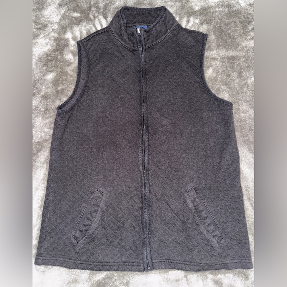 Basic Editions Black Quilted Vest